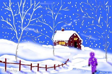 winter wonderland  landscape speedpaint drawing  sketchpad queeky draw paint