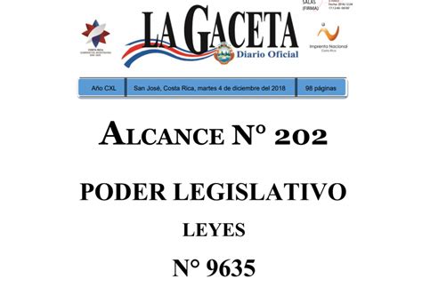Reforma Fiscal Es Oficialmente Ley De La República Nº 9635