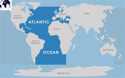 Printable World Map With Atlantic Ocean In Pdf