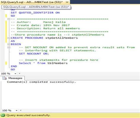 How To Create A Stored Procedure In Sql Server Management Studio Ssms