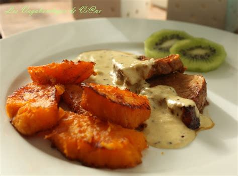 Recette filet mignon à la crème de kiwis et aux patates douces