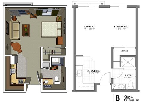 B437png 648×468 Studio Apartment Floor Plans Studio Floor Plans