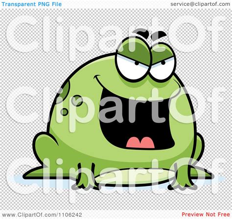 Clipart Chubby Evil Mean Frog Royalty Free Vector Illustration By