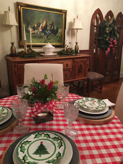 Country Christmas Table Decorations Interior Furniture Home Decor