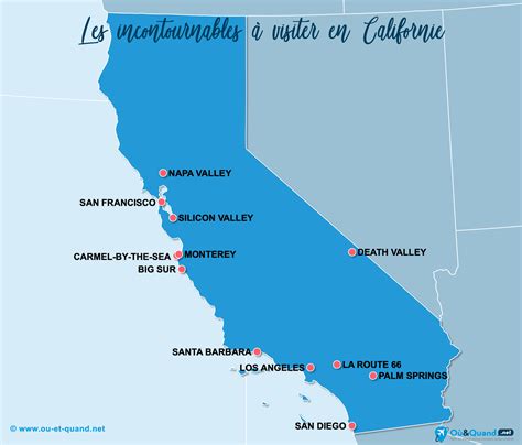 36 Lieux à Visiter En Californie Que Faire Où Aller Carte