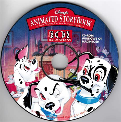 История поиска и спасения щенят далматинских догов. 101 Dalmatians Animated Storybook + Scanned Manual ...