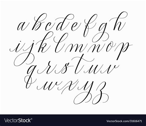 Hand Drawn Doodle Calligraphy Alphabet Royalty Free Vector