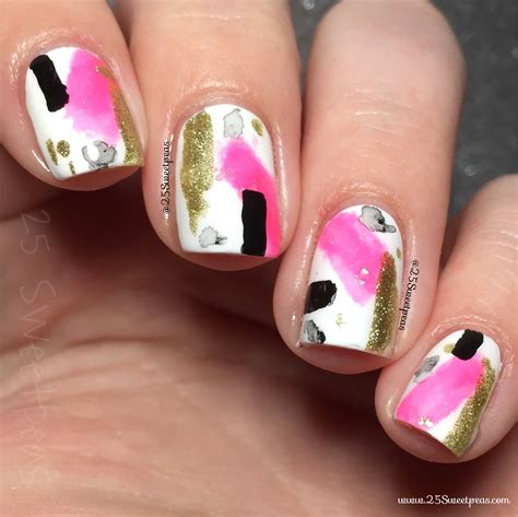 Spring Abstract Nails 25 Sweetpeas