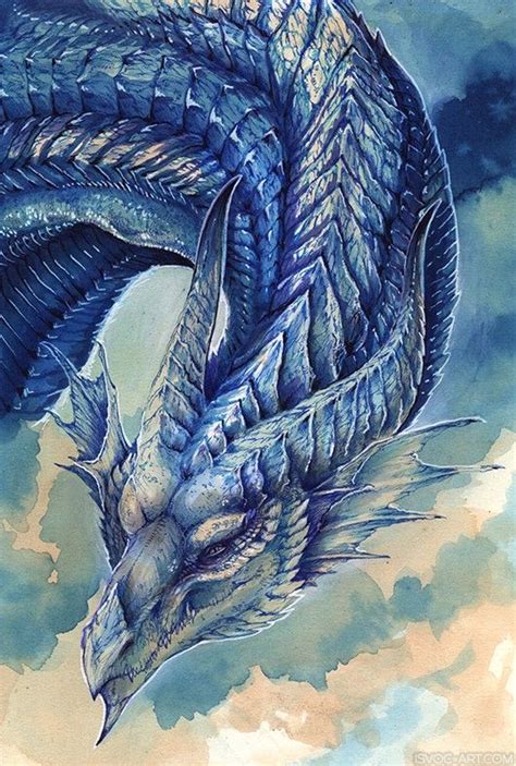 Beautiful Fantasy Ice Dragon Art By Isvoc Fantasy Dragon Dragon
