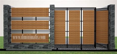 Tampilan pagar tampak selaras dengan bangunan rumah minimalis. Model Variasi Pagar Minimalis