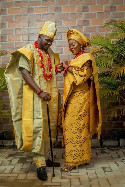 African Traditional Wedding Aso Oke For Couplecomplete Laser Etsy