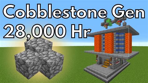 Minecraft Tutorial Cobblestone Generator 1 18 Self Mining YouTube
