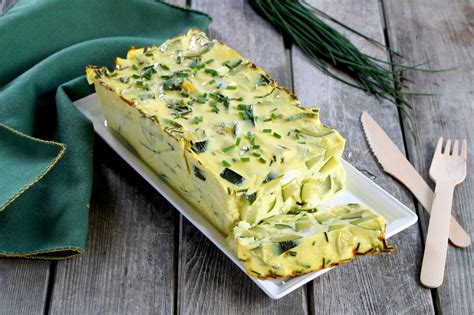 Cheesy Zucchini Flan with Chives Feta