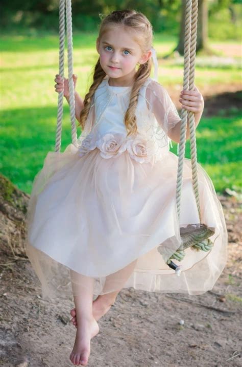 Classic Satin And Tulle Flower Girl Dress With 3 Detachable Etsy