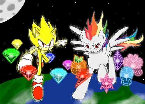 Super Sonicsuper Rainbow Dash Chaos Harmony Ver By Megaartist923 On