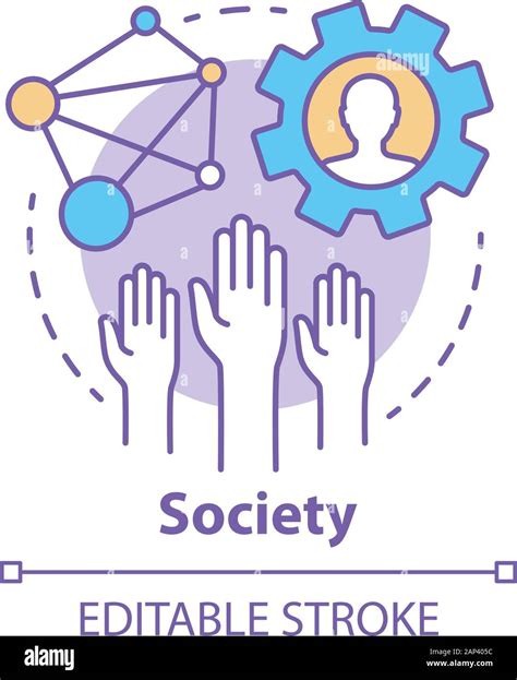 Concepto De Sociedad De Icono Comunidad Integración Social Y