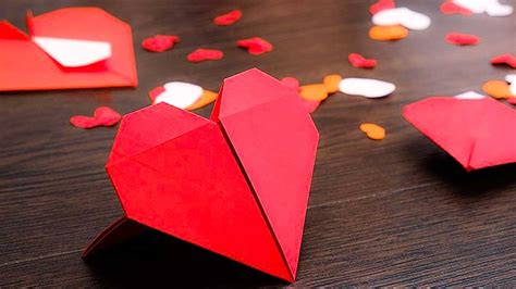 How To Make Love Valentines T Origami Heart For Valentines Day Youtube