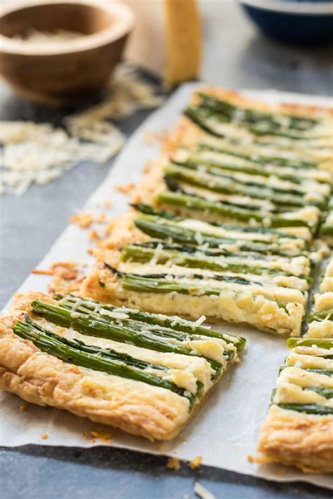 The trick to a great crust is very little mixing of the shortening and butter. Parmesan Asparagus Tart | NeighborFood