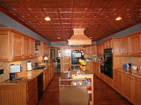 Copper ceiling looks from armstrong ceilings can add warmth and shine to a space. Wrought Iron - Faux Tin Ceiling Tile - Glue up - 24″x24 ...