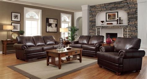 Design Ideas Living Room Brown Leather Couch Leather Living Room