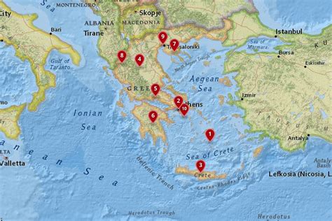 Ancient Greece Aegean Sea Map
