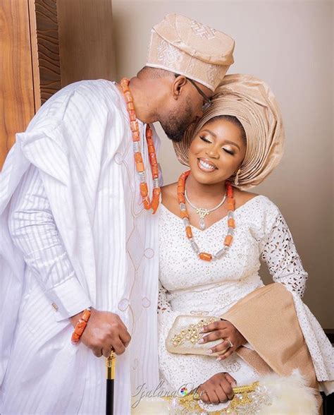 Yoruba Couple White Outfit Inspiration~yoruba Wedding Yoruba Wedding