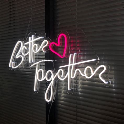 Better Together Neon Sign Wedding Decoration Led Neon Etsy