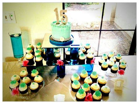 Beautiful Tiffany Blue Buttercream Cake With Fondant 15 Topper And