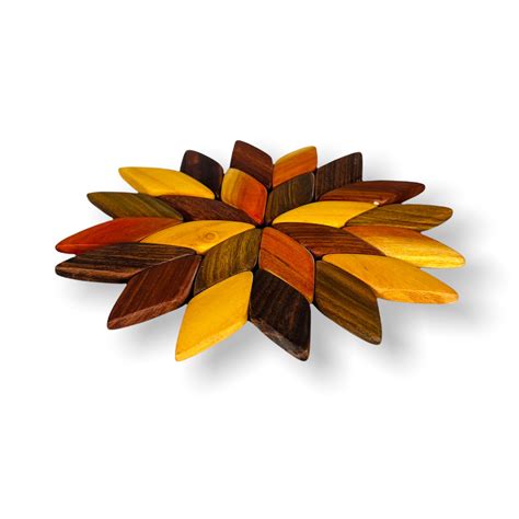 Handmade Wooden Trivet Star Fair Trade Nature In Hand Creations