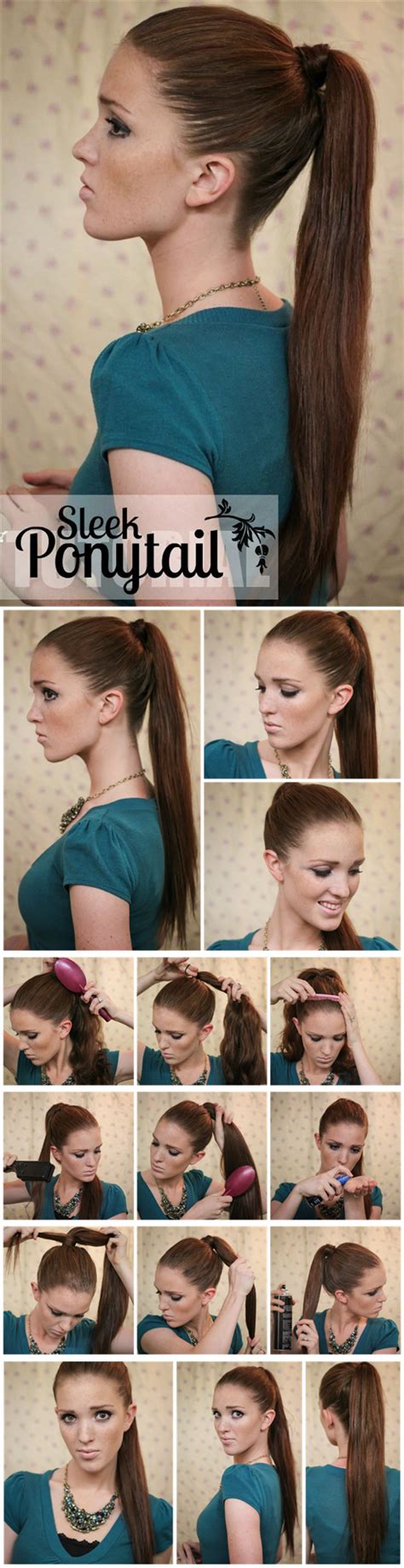 5 One Minute Basic Ponytail Hairstyles Tutorial For Daily Style