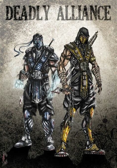 Mortal Kombat Sub Zero And Scorpion Mortal Kombat Art