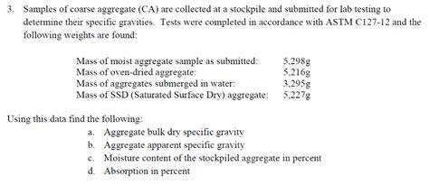 Solved Samples Of Coarse Aggregate Ca Are Collected At A