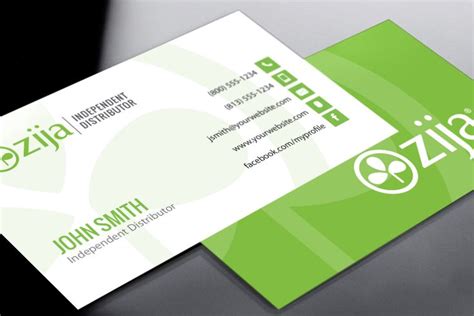 Zija Business Cards Mlm Cards Network Marketing Business Cards