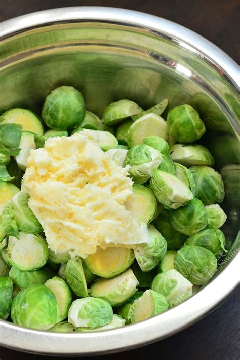 Fry until cooked, or crispy, to your liking. Brussels Sprouts Roasted with Garlic Butter - Will Cook ...