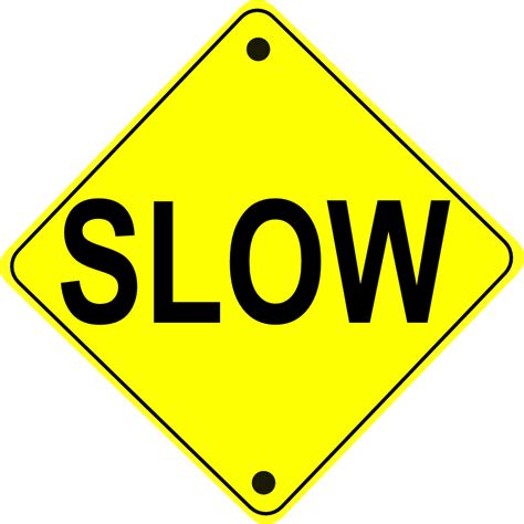 Onlinelabels Clip Art Slow Road Sign