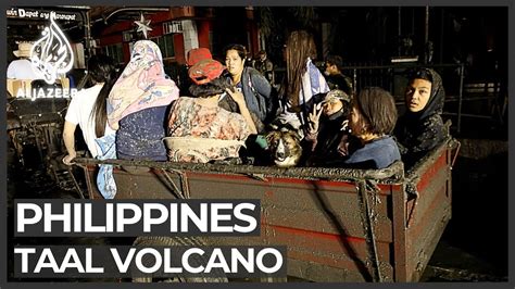 Philippines Volcano Eruption Forces Thousands To Flee Youtube