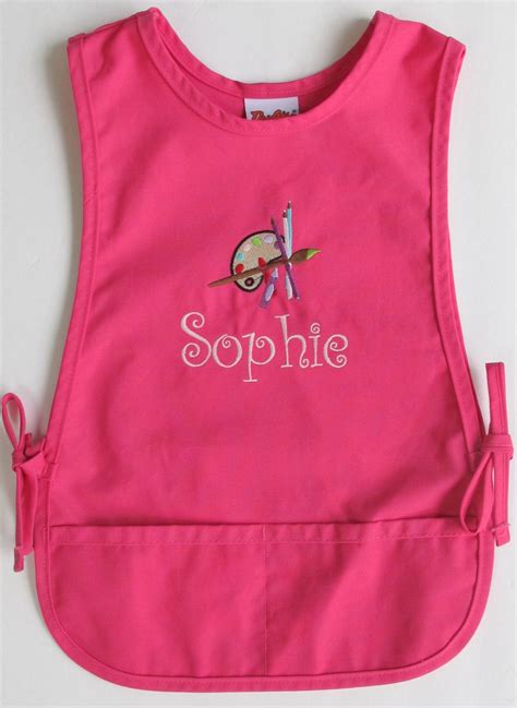 Personalized Kids Smock Monogrammed Childs Art Apron Paint Etsy