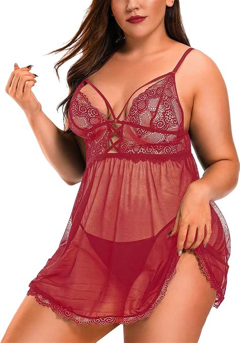 Europe And The United States Plus Size Group Sexy Mesh Home Suspenders Nightdress Lace