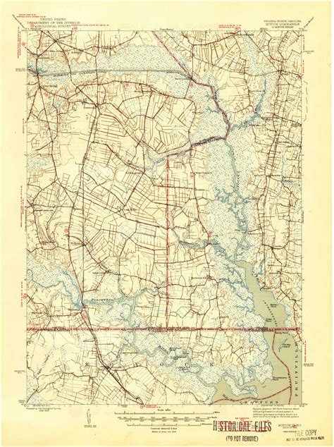 Back Bay Virginia 1946 1946a Usgs Old Topo Map 15x15 Quad Old Maps