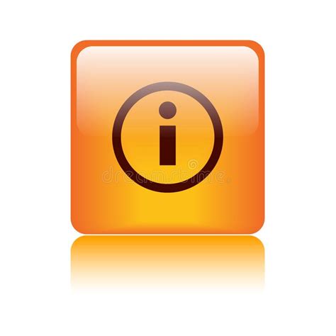 Info Icon Web Button Orange Stock Illustration Illustration Of Doubt