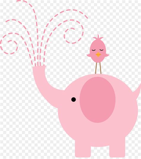 Elephant Clip Art Baby Shower Clipart Pink Elephants Pink