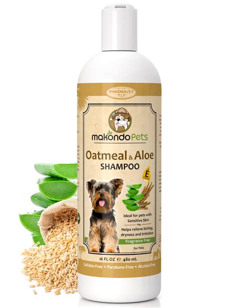 Oatmeal Dog Shampoo With Aloe Vera And Vitamin E Hypoallergenic Dog
