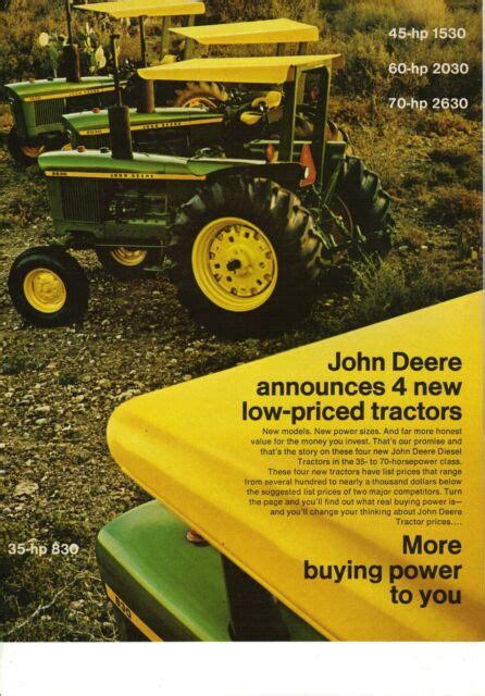 Original 1973 John Deere Tractor 4 Page Magazine Ad Ebay