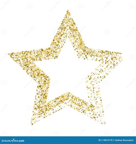 Gold Glitter Vector Star Golden Sparkle Luxury Design Element Stock
