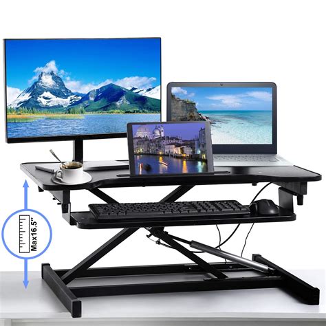 Buy Computer Desk Height Adjustable Standing Desk Converter Meet