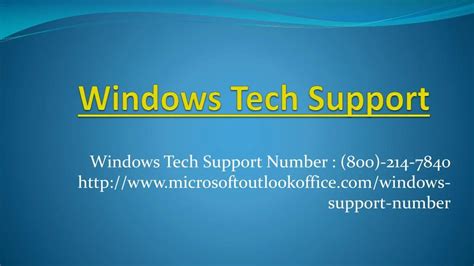 Ppt Windows Tech Support Powerpoint Presentation Free Download Id
