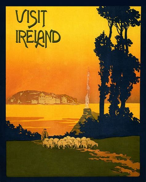 Ireland 16x20 Dublin Travel Tourism European Etsy Visit Ireland Travel Posters Vintage