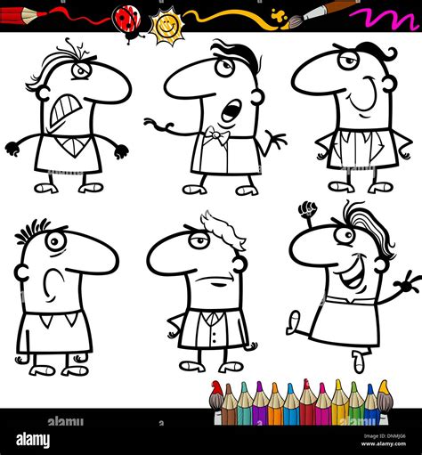 Coloring Book Or Page Cartoon Illustration Of Black And White Funny