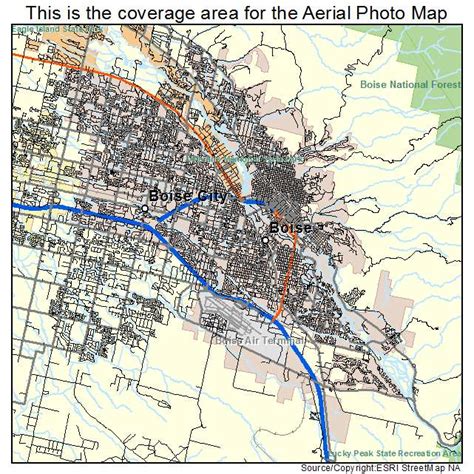 Aerial Photography Map Of Boise City Id Idaho