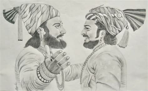 Sketches Shivaji Maharaj Shrimantyogi Sambhaji Maharaj By Sharvil Patil Cool Pencil